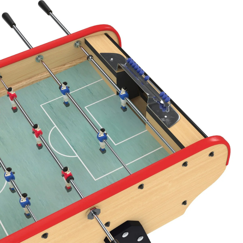Baby-foot Rétro Bistrot, table de jeu avec accessoires, balles, manettes, scoreurs